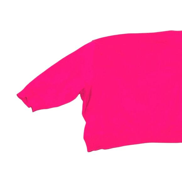 Perceptions Cropped Sweater - Bright Pink - Size 14 - Elbow Length Sleeves - Picture 5 of 8